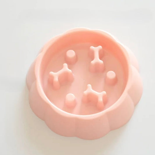 Gamelle Anti-Glouton pour Chiens & Chats - Rose Pastel