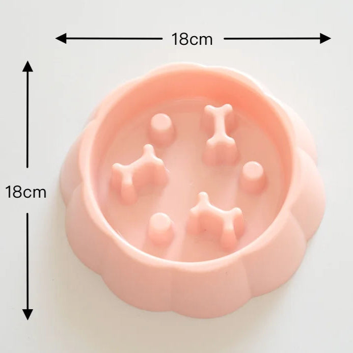 Gamelle Anti-Glouton pour Chiens & Chats - Rose Pastel